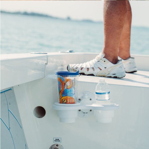 画像2: シーサッカー(SeaSucker) ダブルカップホルダー バーチカル  白 (2)